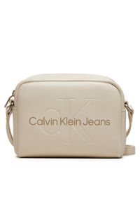 Calvin Klein Jeans Torebka Sculpted Camera Bag18 Mono K60K612220 Écru. Materiał: skórzane