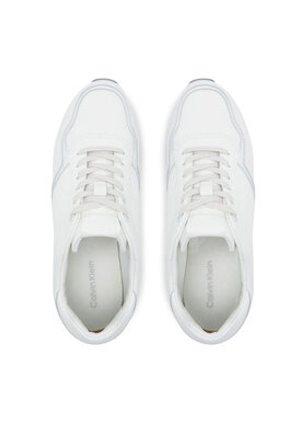 Calvin Klein Sneakersy Low Top Lace Up Lth Mono HM0HM01807 Szary. Kolor: szary. Materiał: skóra