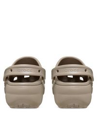 Crocs Klapki Classic Platform Clog 206750 Beżowy. Kolor: beżowy. Obcas: na platformie