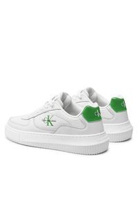 Calvin Klein Jeans Sneakersy Chunky Cupsole Low Lth Ml Meta YW0YW01410 Biały. Kolor: biały