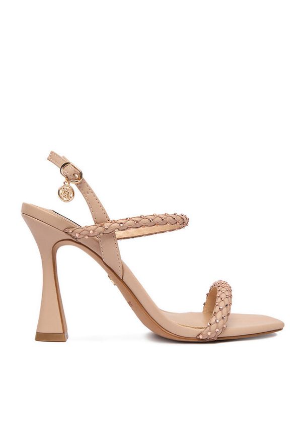 Nine West Sandały EO-LS95066-25 Różowy. Kolor: różowy. Materiał: skóra