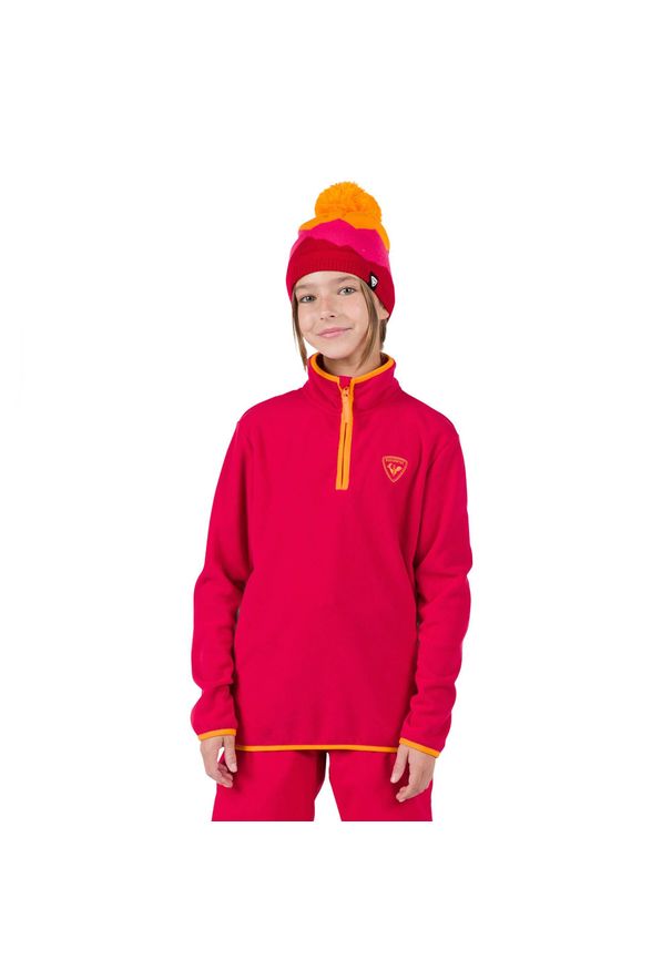 Bluza dziecięca Rossignol Jr Strawpile Fleece Fz. Kolor: czerwony. Sezon: zima. Sport: narciarstwo