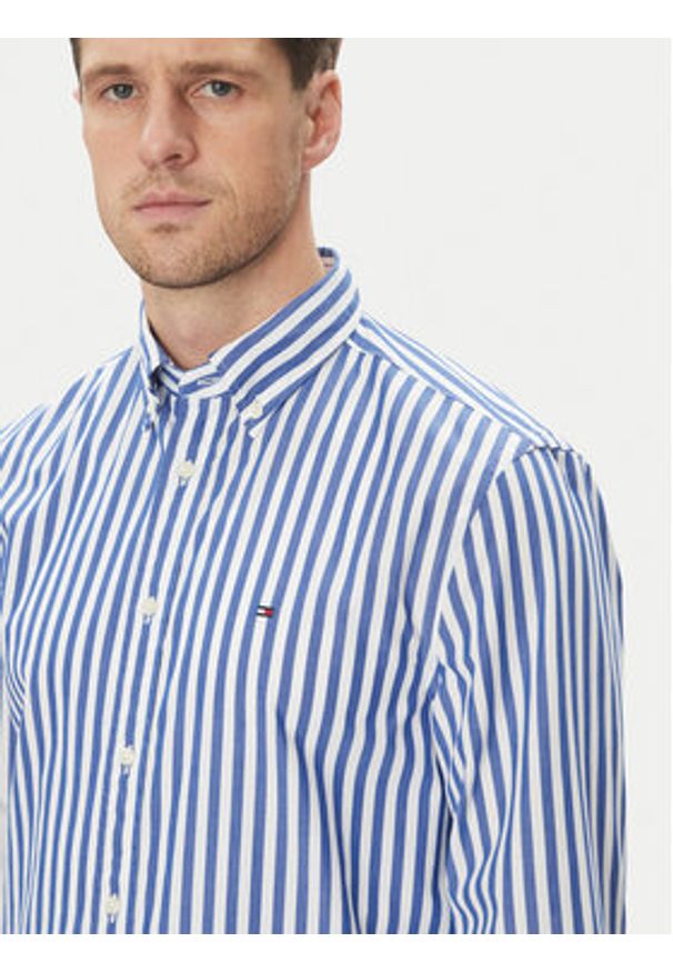 TOMMY HILFIGER - Tommy Hilfiger Koszula MW0MW39159 Niebieski Regular Fit. Kolor: niebieski. Materiał: bawełna