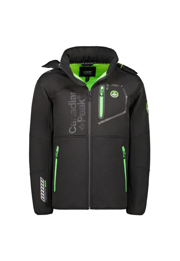 CANADIAN PEAK - Kurtka wodoodporna Canadian Peak Royauteak 068. Kolor: czarny, wielokolorowy, zielony