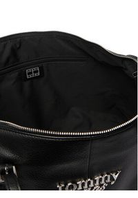 Tommy Jeans Torebka Pebble Grain Metal Logo Tote Bag AW0AW18472 Czarny. Kolor: czarny. Materiał: skórzane #3