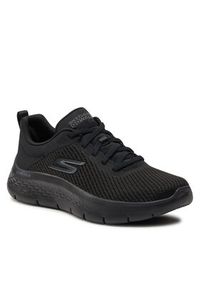 skechers - Skechers Sneakersy Go Walk Flex 124952/BBK Czarny. Kolor: czarny. Materiał: materiał #3