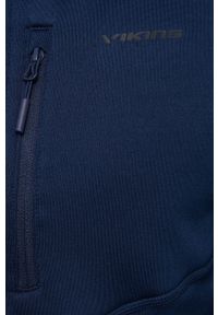 Viking bluza męska kolor granatowy gładka. Kolor: niebieski. Materiał: materiał, dzianina. Długość rękawa: raglanowy rękaw. Wzór: gładki