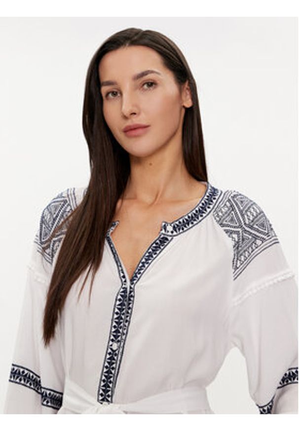 Melissa Odabash Sukienka letnia Ally Biały Regular Fit. Kolor: biały. Materiał: wiskoza. Sezon: lato