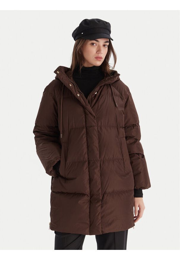 Weekend Max Mara Płaszcz zimowy Newbembo 2525496072 Bordowy Relaxed Fit. Kolor: czerwony. Materiał: syntetyk. Sezon: zima