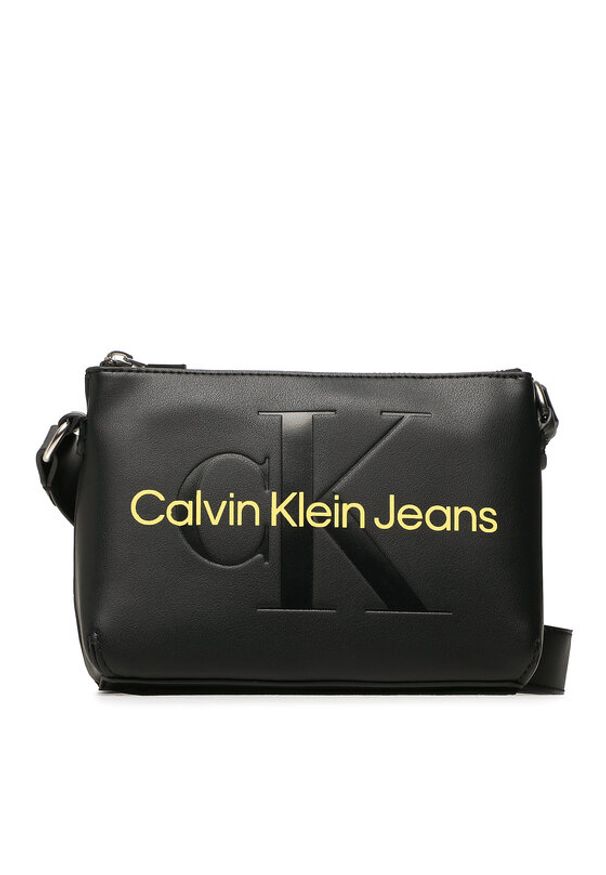 Calvin Klein Jeans Torebka Sculpted Camera Pouch2I Mono K60K610681 Czarny. Kolor: czarny. Materiał: skórzane