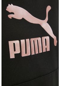 Puma bluza 534698 kolor czarny z kapturem z nadrukiem. Okazja: na co dzień. Typ kołnierza: kaptur. Kolor: czarny. Materiał: włókno, dzianina, materiał. Wzór: nadruk. Styl: casual #2