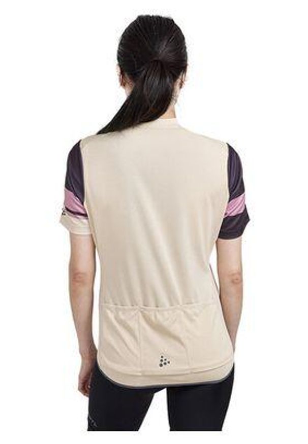 Damski jersey Craft Core Endure. Kolor: beżowy, wielokolorowy, czarny. Materiał: jersey. Sport: outdoor, kolarstwo