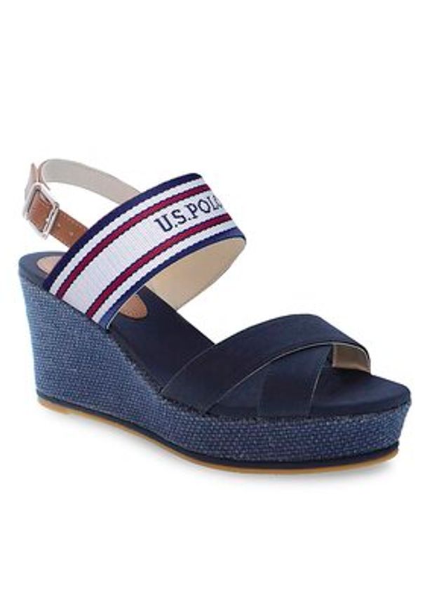 U.S. Polo Assn. Sandały Alyss ALYSSA010 Niebieski. Kolor: niebieski. Materiał: materiał