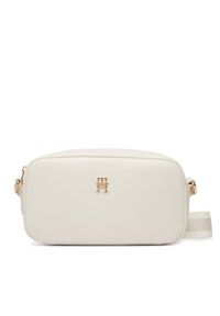 TOMMY HILFIGER - Tommy Hilfiger Torebka Th Essential Camera Bag AW0AW18370 Beżowy. Kolor: beżowy. Materiał: skórzane #3