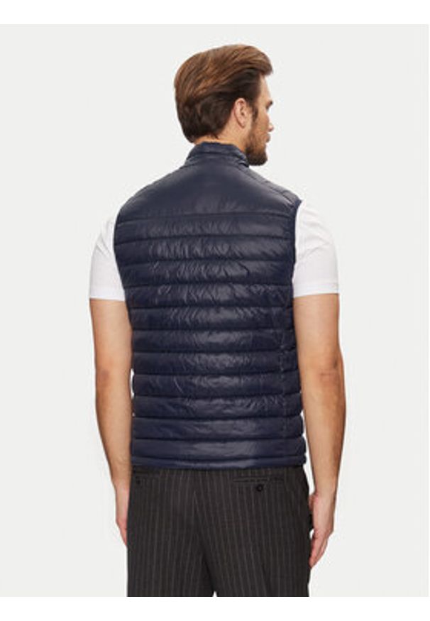 Karl Lagerfeld - KARL LAGERFELD Kamizelka 505711 Granatowy Regular Fit. Typ kołnierza: dekolt w karo. Kolor: niebieski. Materiał: syntetyk. Długość rękawa: bez rękawów