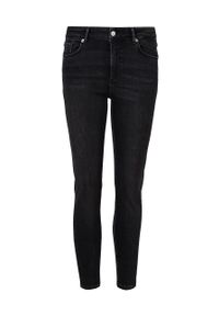 AllSaints jeansy damskie medium waist. Kolor: czarny
