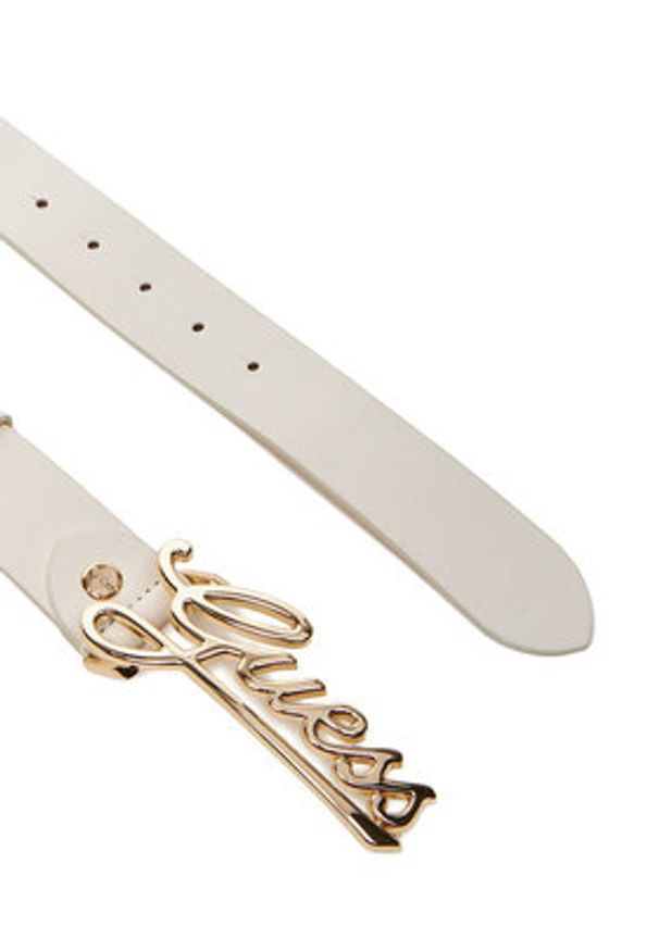 Guess Pasek Damski BW9250 P5335 Biały. Kolor: biały. Materiał: skóra