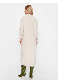 PESERICO - Peserico Sukienka dzianinowa S92218F12 Beżowy Regular Fit. Kolor: beżowy. Materiał: wełna #4