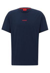 Hugo T-Shirt Linked 50493057 Granatowy Relaxed Fit. Kolor: niebieski. Materiał: bawełna #4