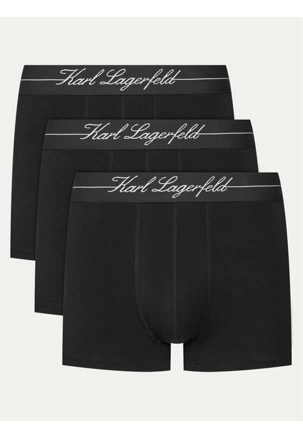 Karl Lagerfeld - KARL LAGERFELD Komplet 3 par bokserek A1M47089 Czarny. Kolor: czarny. Materiał: lyocell