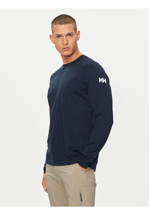 Helly Hansen Koszulka techniczna Hh Tech Crew Ls 48364 Granatowy Regular Fit. Kolor: niebieski. Materiał: syntetyk