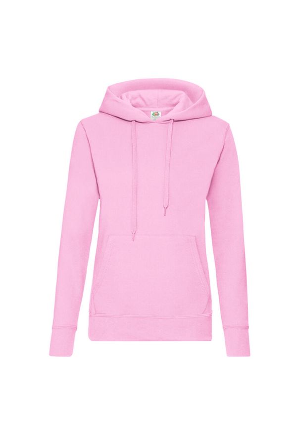 FRUIT OF THE LOOM - Bluza Damska Z Kapturem. Typ kołnierza: kaptur. Kolor: różowy