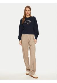 TOMMY HILFIGER - Tommy Hilfiger Bluza Modern Script WW0WW43844 Granatowy Regular Fit. Kolor: niebieski. Materiał: bawełna #4
