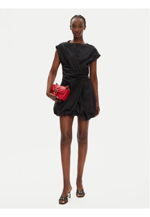 Pinko - PINKO Sukienka koktajlowa Abito 105215 A2LD Czarny Regular Fit. Kolor: czarny. Materiał: bawełna. Styl: wizytowy