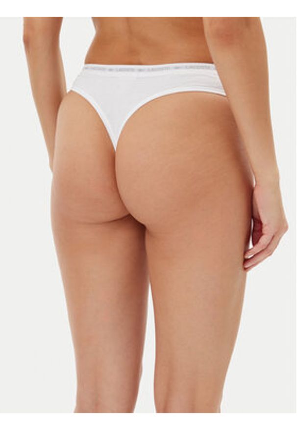 Lacoste Komplet 3 par stringów 8F1341 Kolorowy. Materiał: bawełna. Wzór: kolorowy