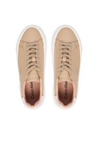 Calvin Klein Sneakersy Flatform Lace Up Lth YW0YW01928 Beżowy. Kolor: beżowy. Materiał: skóra #6