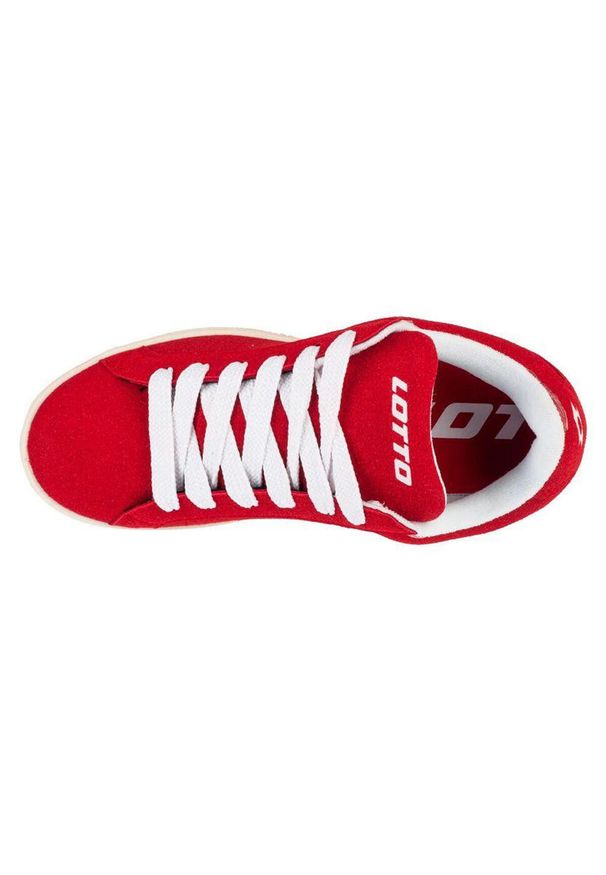 LOTTO - Męskie Skórzane Buty Sportowe Yarin. Kolor: czerwony, biały, wielokolorowy. Materiał: skóra. Sport: turystyka piesza