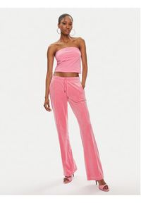 Juicy Couture Top Babey JCWCT23310 Różowy Slim Fit. Kolor: różowy. Materiał: bawełna #3