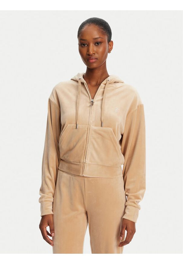 Juicy Couture Bluza Iccle JCWAS125308 Beżowy Loose Fit. Kolor: beżowy. Materiał: syntetyk