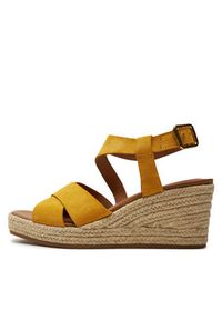 Geox Espadryle D Panarea D45UYD 00022 C2000 Żółty. Kolor: żółty. Materiał: skóra, zamsz