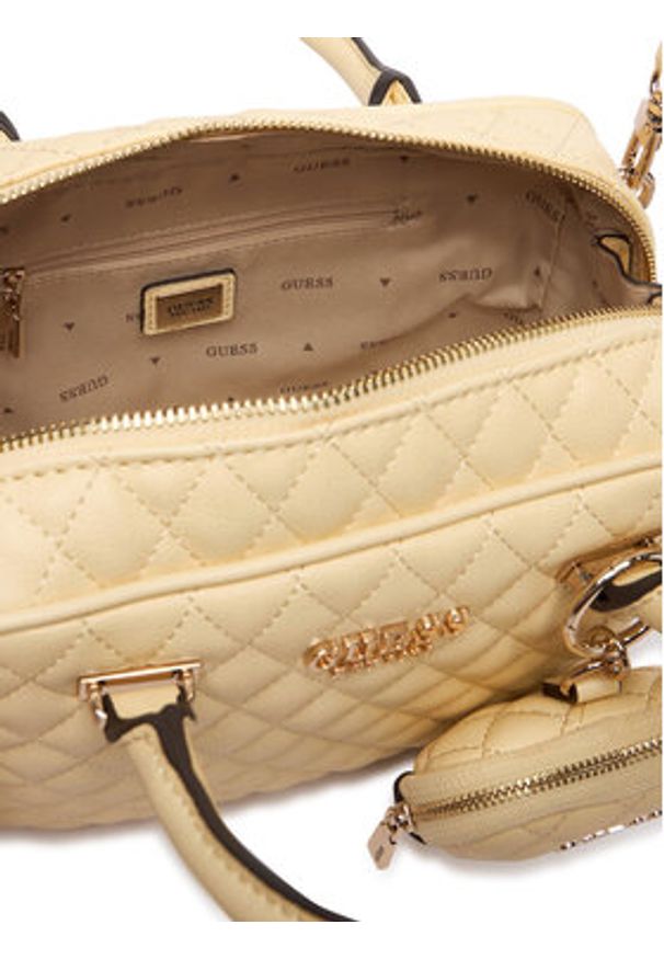 Guess Torebka Atabey HWQG98 94050 Żółty. Kolor: żółty. Materiał: skórzane