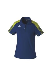 ERIMA - Damska koszulka polo Erima Evo Star. Typ kołnierza: polo. Kolor: niebieski, zielony, wielokolorowy. Długość rękawa: raglanowy rękaw. Sport: piłka nożna #1