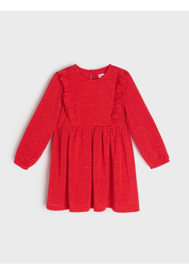 Sinsay - Sukienka babydoll - czerwony. Kolor: czerwony