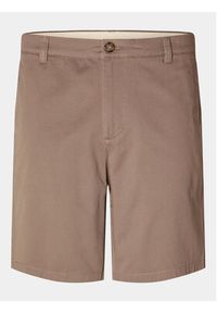 Selected Homme Szorty materiałowe Bill 16092256 Brązowy Regular Fit. Kolor: brązowy. Materiał: bawełna #4