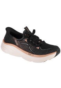 skechers - Buty sportowe Sneakersy damskie, Slip-Ins: D'lux Vapor - Evening Glow. Kolor: czarny. Model: Skechers Sport. Sport: turystyka piesza