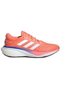 Adidas - Buty do biegania adidas SuperNova 2 M GV9028 czerwone. Zapięcie: sznurówki. Kolor: czerwony. Materiał: syntetyk, tkanina. Szerokość cholewki: normalna