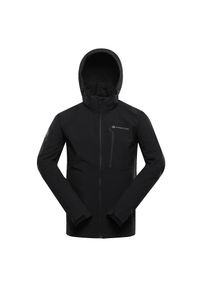 ALPINE PRO - Kurtka softshell męska Alpine Pro Hoor. Kolor: czarny. Materiał: softshell. Sport: wspinaczka