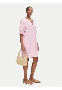 Iconique Sukienka letnia Giorgia IC26-103 Różowy jasny Relaxed Fit. Kolor: różowy. Materiał: bawełna. Sezon: lato #4