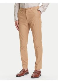 BOSS Chinosy P-Kaiton1 50543945 Beżowy Slim Fit. Kolor: beżowy. Materiał: bawełna