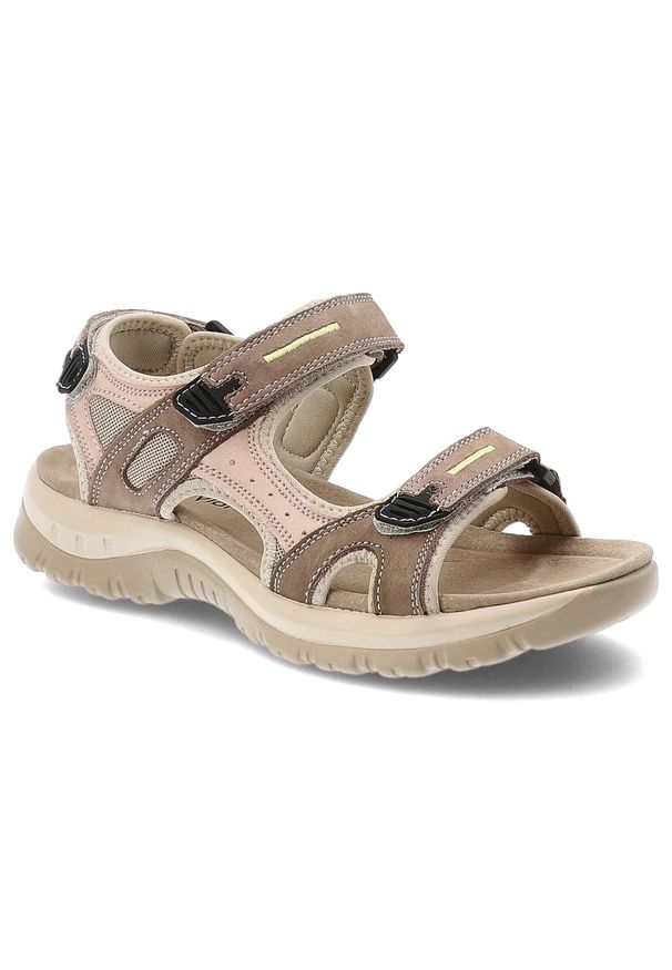 Sandały damskie McKeylor, cholewka ze skóry naturalnej zapinane na rzep miękka profilowana wkładka lekka amortyzująca, beżowe, 95414. Okazja: na co dzień, na spacer. Zapięcie: rzepy. Kolor: beżowy. Materiał: skóra. Sezon: lato. Styl: klasyczny, wakacyjny, casual