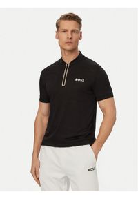 BOSS Polo Serve 3 50559206 Czarny Slim Fit. Typ kołnierza: polo. Kolor: czarny. Materiał: syntetyk #1