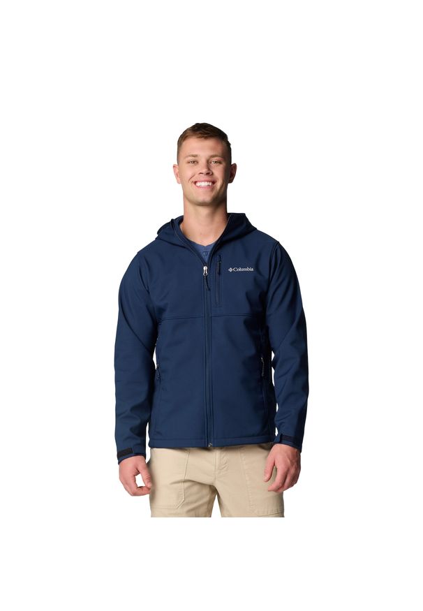 columbia - Kurtka softshell męska Columbia Ascender II Hooded. Kolor: niebieski. Materiał: softshell. Sport: turystyka piesza