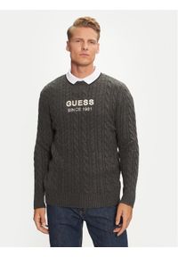 Guess Sweter M4BR11 Z3HA2 Szary Regular Fit. Kolor: szary. Materiał: syntetyk