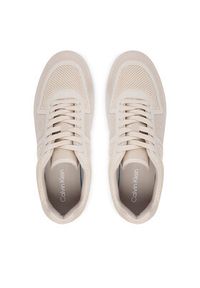 Calvin Klein Sneakersy Classic Cups Laceup Knit HM0HM02130 Beżowy. Kolor: beżowy. Materiał: materiał #3