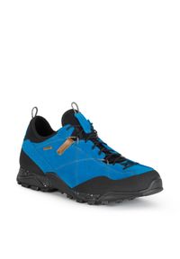 Buty sportowe trekkingowe męskie Aku Nativa Gore-tex skóra wygodne. Kolor: niebieski. Materiał: skóra. Technologia: Gore-Tex