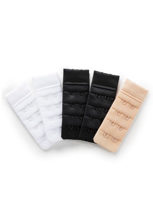 bonprix - Wstawka przedłużająca do biustonosza (5 szt.), z zapięciem na 2 haftki. Kolor: beżowy